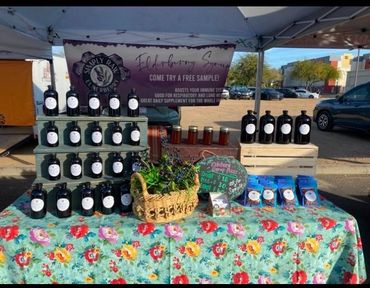Front label of the Simply Elderberry herbal supplement bottles.

