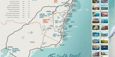 The South Coast NSW Touring Drive Map