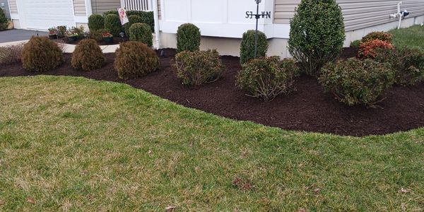 Mulch yard work landscaping