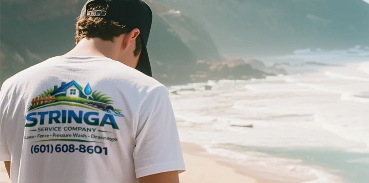 Stringa Service Employee at the beach