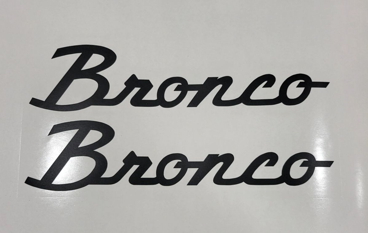 RETRO SCRIPT 10" VINYL LETTERS DECALs FOR FORD BRONCO SPORT AND BIG