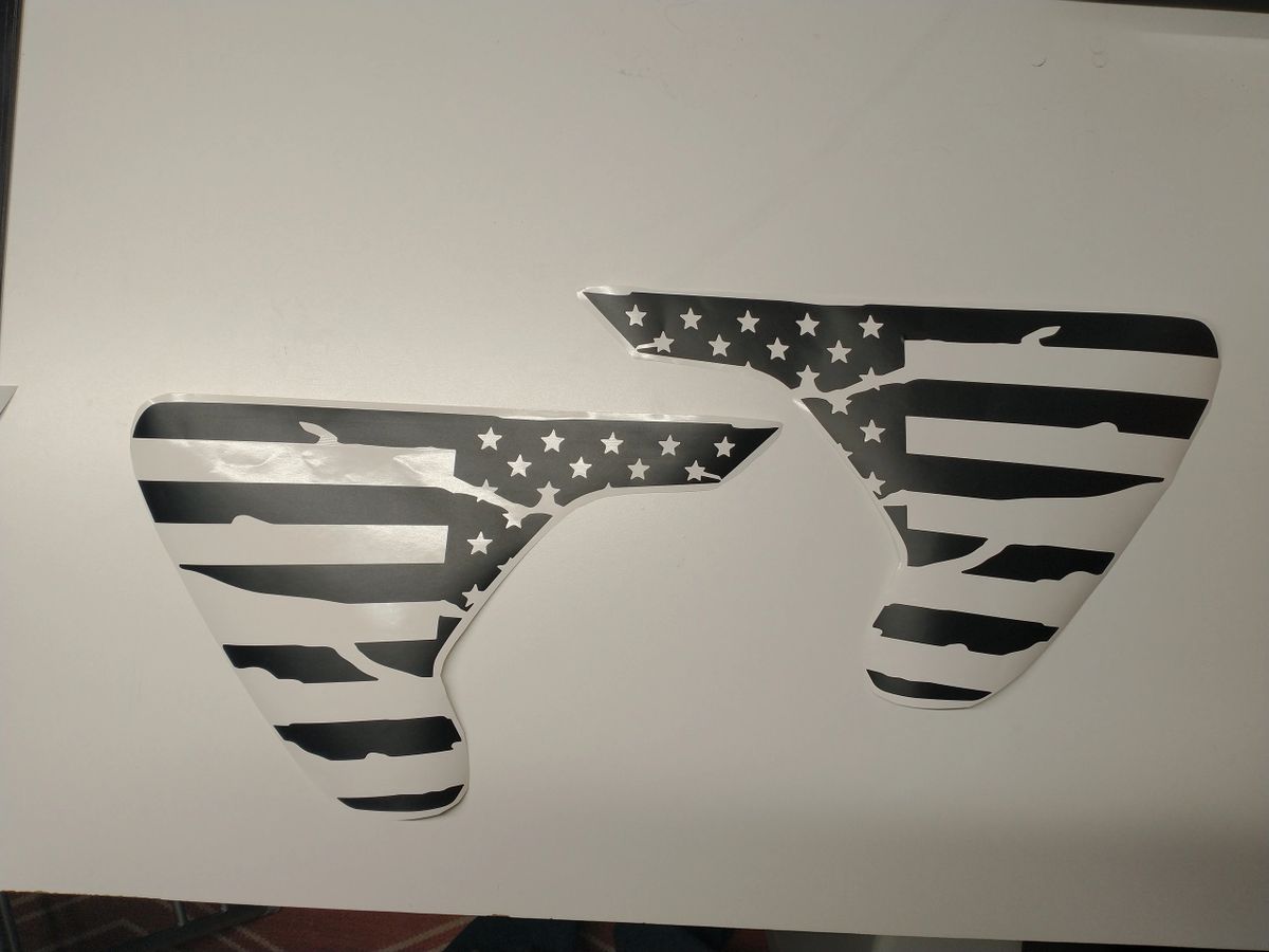 Fender Vent Distressed Flag Decals for 20182021 Jeep Wrangler