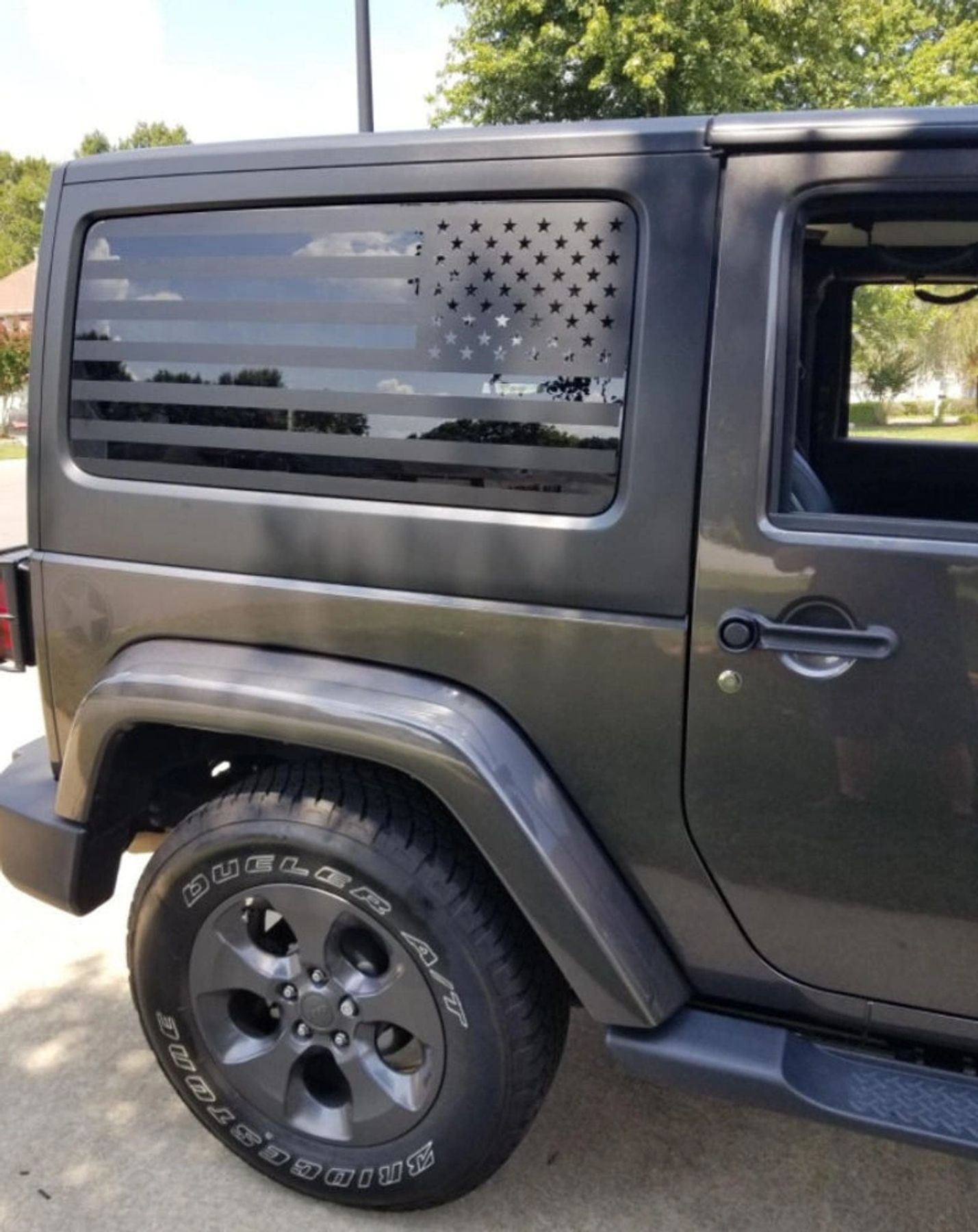 American Flag Window Decals For Jeep Wrangler 2Dr JK JL 2007-2022