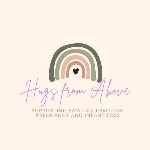 Logo with a rainbow and heart, supporting families through pregnancy and infant loss.