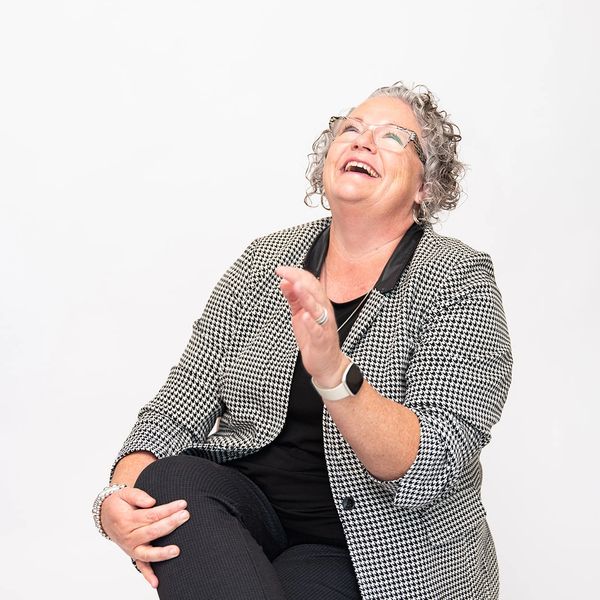 Coach Janea laughing