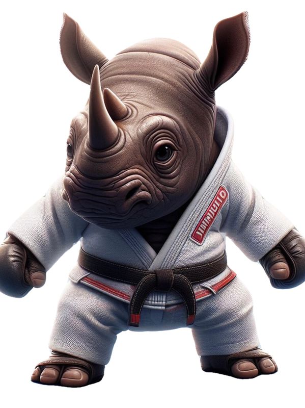 Baby Rhino in a Gi Logo
