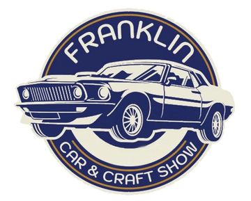 Logo of Franklin Car &amp; Craft Show with classic car illustration.