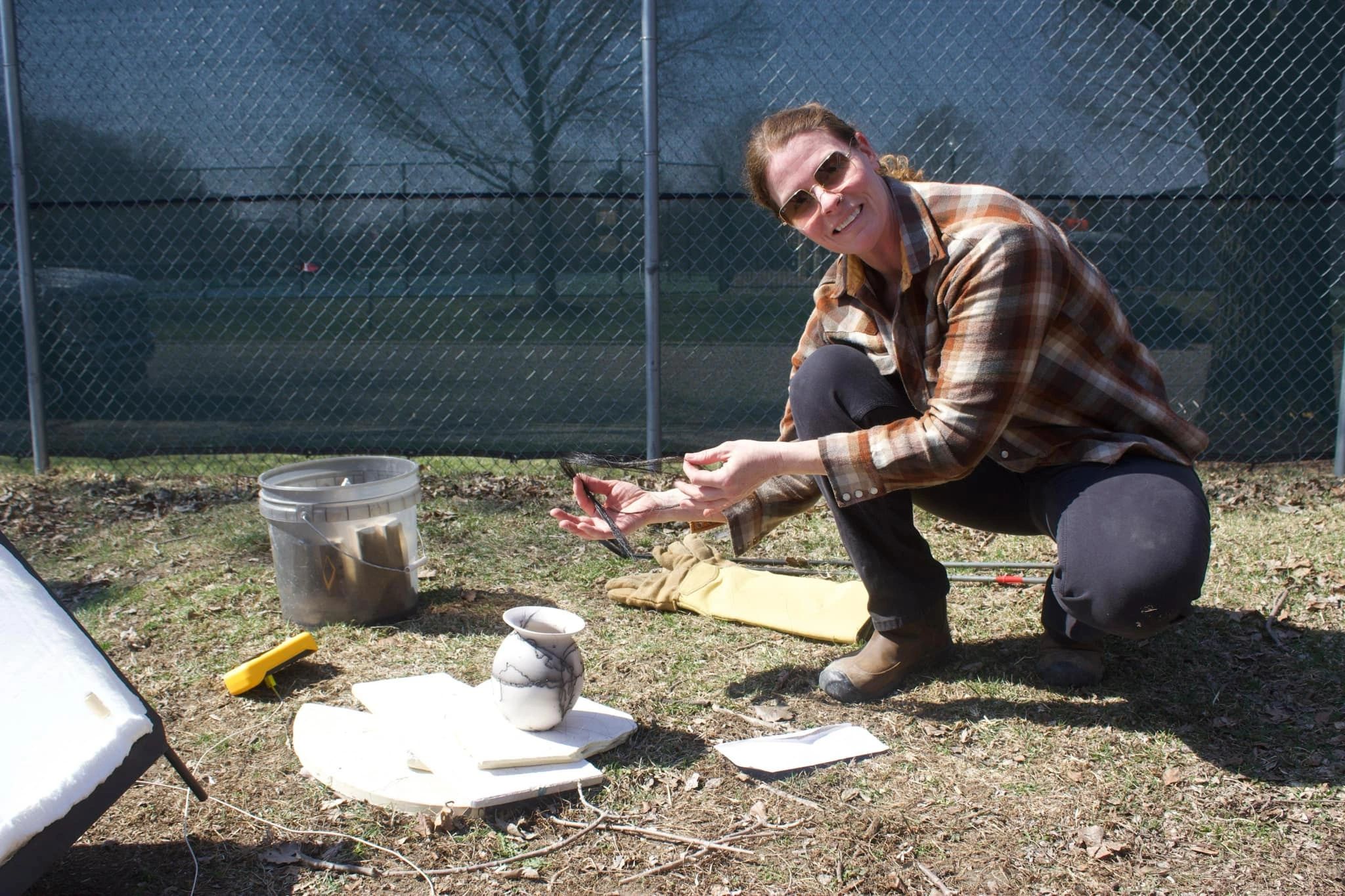Stephanie Beiser firing raku