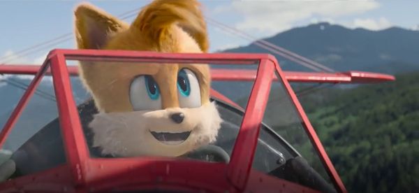 Tails flying his plane in Sonic Movie 2!