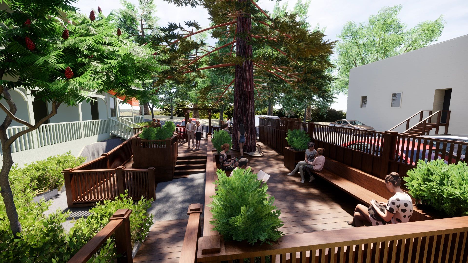 Redwood Patio in Northern California.