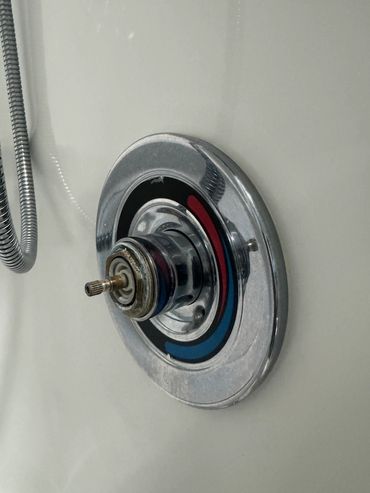 Dripping shower faucet repair.