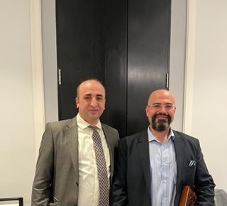 د.أمجد المسلماني مع البروفيسور اسامة شعير  د.أمجد المسلماني مع البروفيسور اسامة شعير