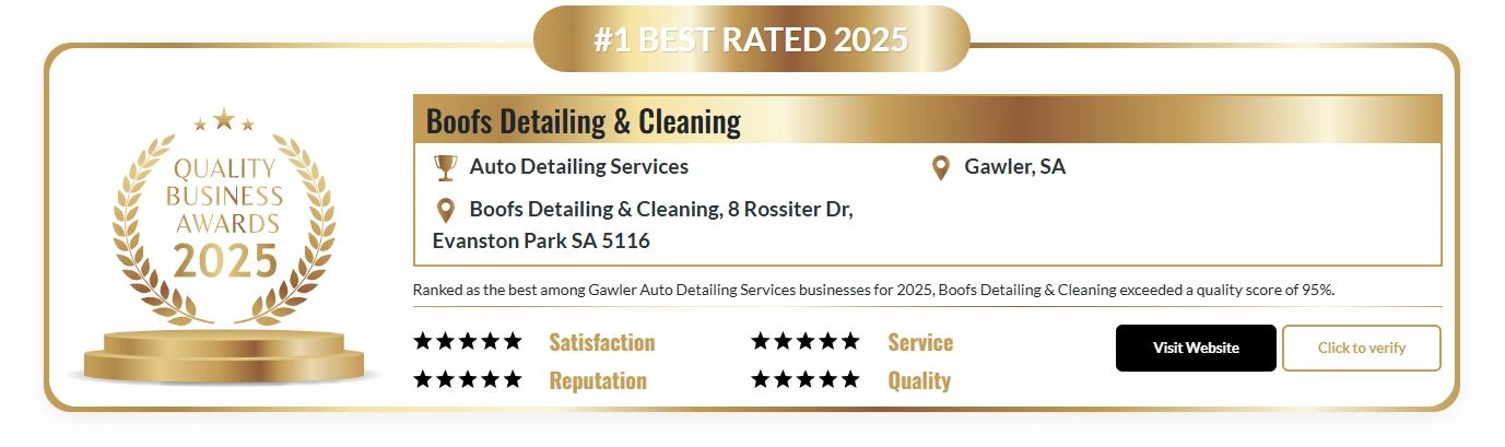 Boofs Detailing & Cleaning, best rated auto detailing service in Gawler for 2025.