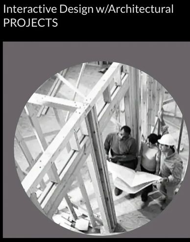 Three people reviewing architectural plans at a construction site.