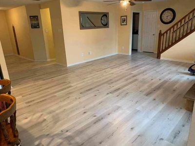 Cat General Contracting basement remodeling with interior paint and finish work.