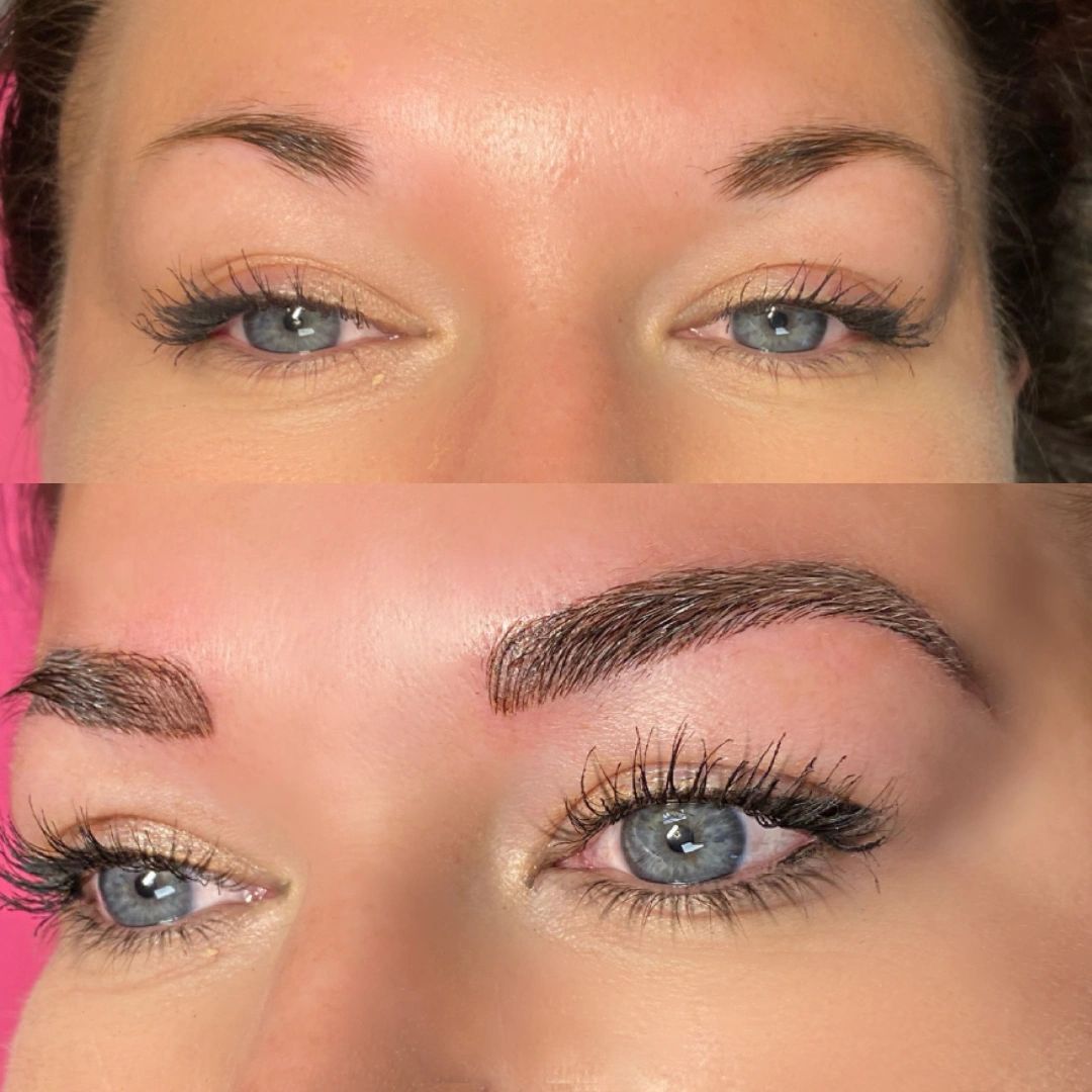 microblading & shading blond eyebrows