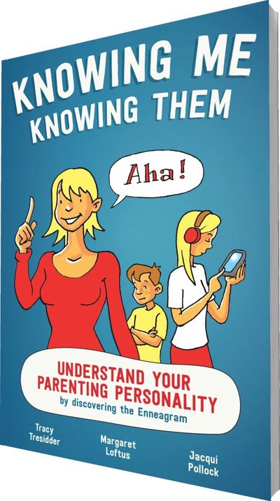 Book cover titled "Knowing Me Knowing Them" about understanding parenting personalities.