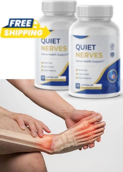 Quiet Nerves supplement for nerve health with foot pain relief.
