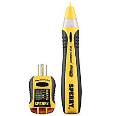 SPERRY INSTRUMENTS YELLOW & BLACK, NON-CONTACT VOLTAGE TESTER & ELECTRICAL AC VOLTAGE DETECTOR