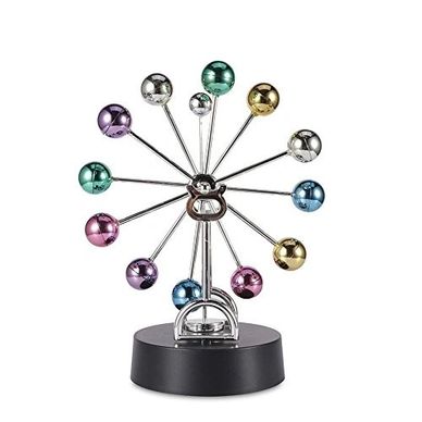 KINETIC ART NEWTON'S CRADLE ASTEROID REVOLVING BALL ROTATION PERPETUAL MOTIO