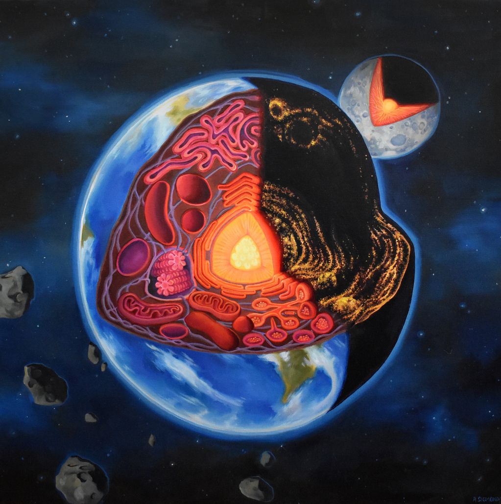 Earth Cell (2025) oil on canvas