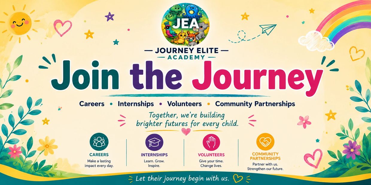 Join Journey Elite Academy for careers, internships, volunteers, and community partnerships.