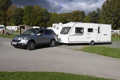 car and caravan cornering