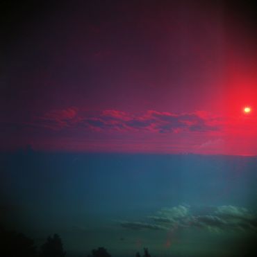 holga, film, photography, griffin observatory, LA, los angeles, surreal, pink, blue