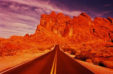 Holga, film photo in the Valley of Fire outside of Las Vegas, Nevada