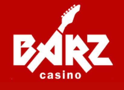 Logo for Barz Casino with guitar design.