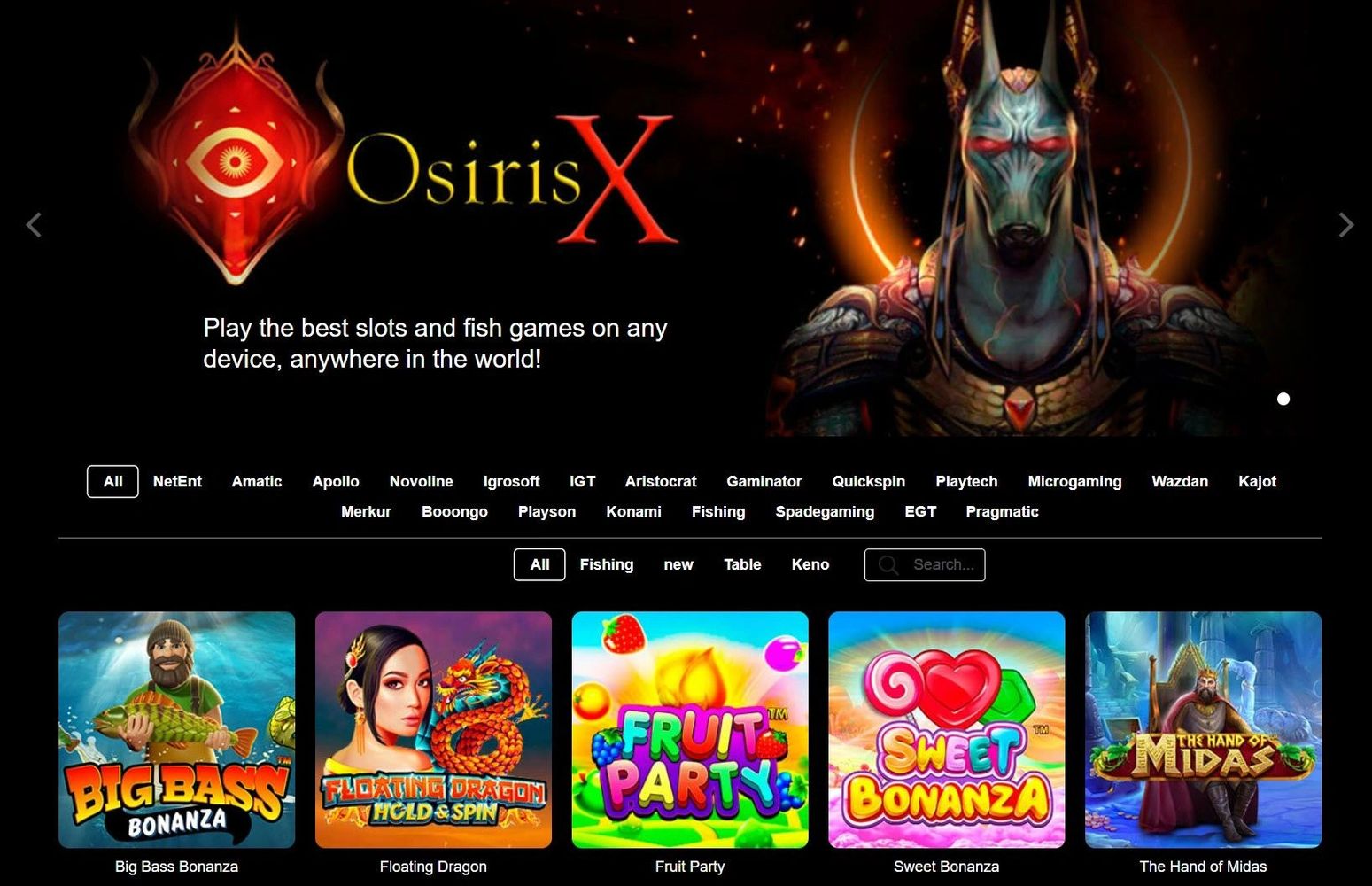 Vegas X, Vegas X Games, Vegas X App - Vegas X Lobby, Osiris X is the new Vegas X