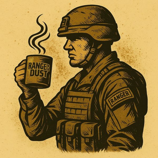 army ranger drinking ranger dust coffee