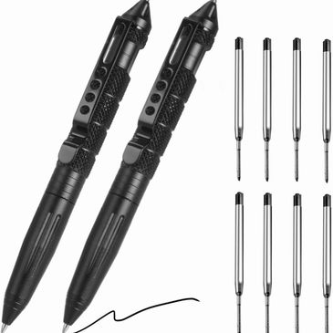 Two tactical pens with multiple pen refills.
