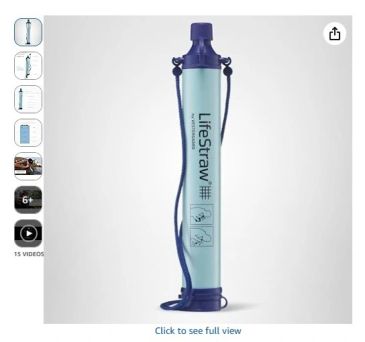 LifeStraw Personal Water Filter for Hiking, Camping, Travel, and Emergency Preparedness