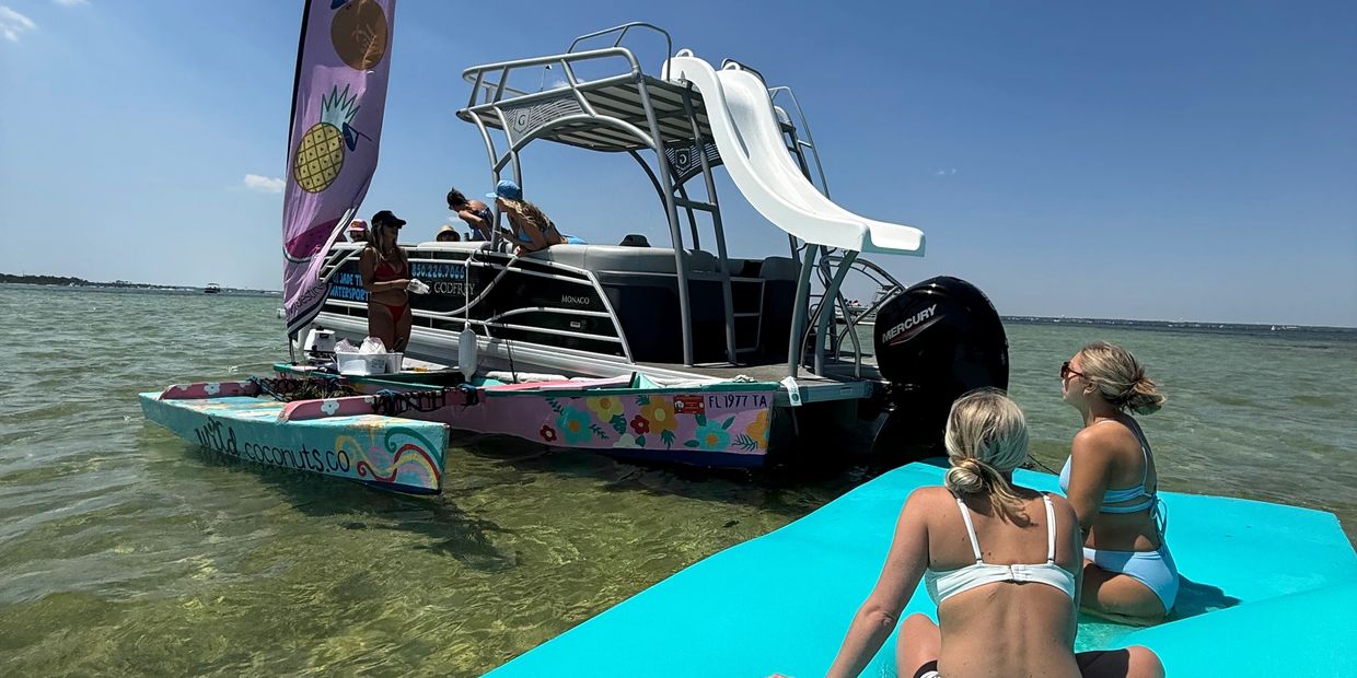 GI Jade Pontoons, Pontoon Rentals Destin, Pontoon Rentals Fort Walton Beach, Crab Island Pontoon