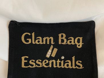 Glam canvas make up bag