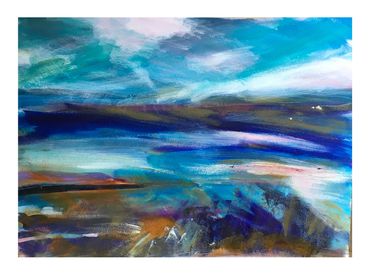 Winter Storm - acrylic and mixed media on water colour paper - 76 x 61 cms
