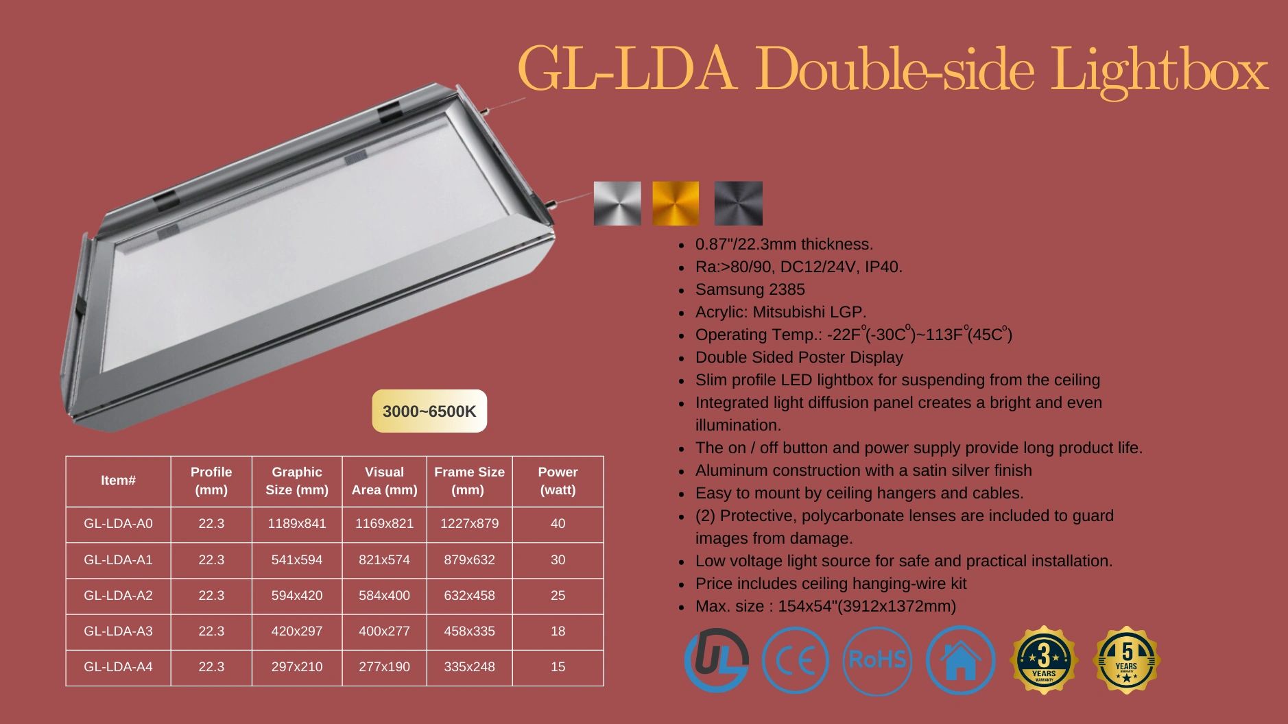 Gliszen GL-LDA Double-side Lightbox