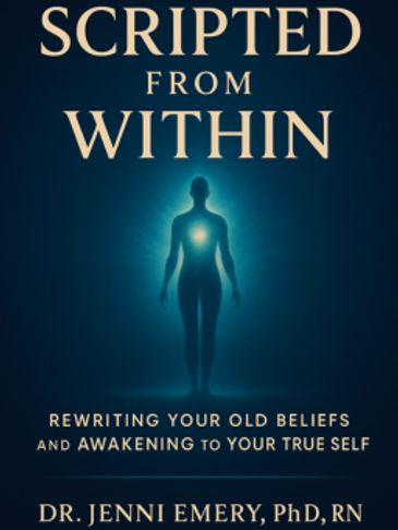 A Front cover of the Book Scripted From Within by the Author Jenni Emery