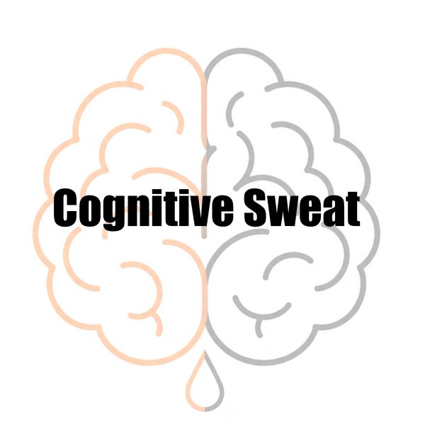 Brain illustration with text 'Cognitive Sweat'.