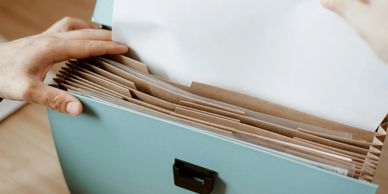 Image shows a folio of legal documents.