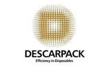 Descartpack logo with a dotted design and slogan about disposables.