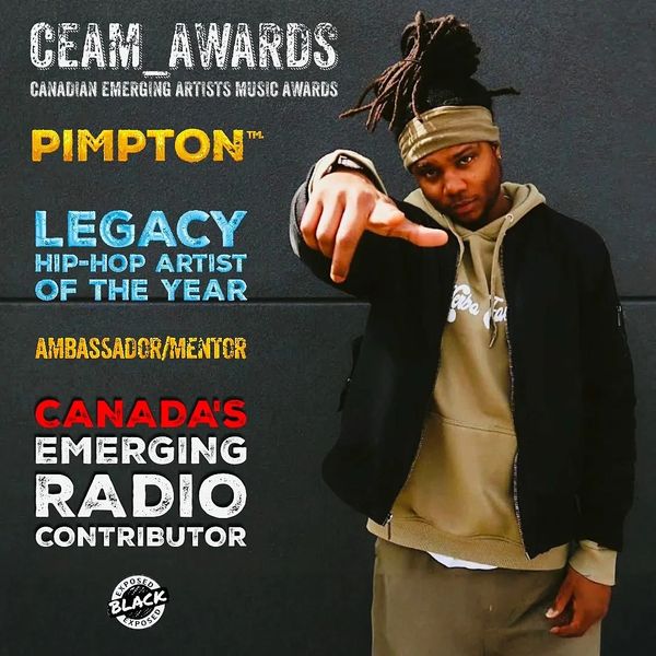 Canadian artist Pimpton recognized as Legacy Hip-Hop Artist and radio contributor.