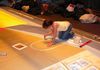 me painting 30ft set drop for "Hello Dolly".