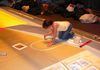me painting 30ft set drop for "Hello Dolly".