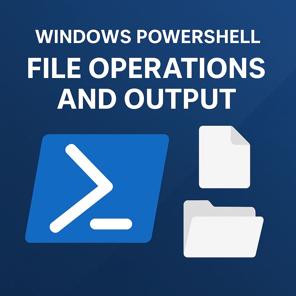 Windows PowerShell File Operations and Output