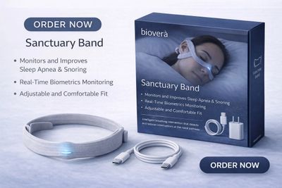 Sanctuary Band monitors sleep apnea and snoring with real-time biometrics and a comfortable fit.