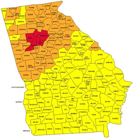 Radon zones in GA.