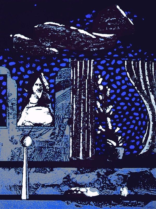 Bernalillo Blues lithograph by Walter Askin. Tamarind Institute