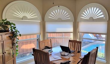 Custom Arches Operable STOCK SIZE WITH ROLLER SHADES